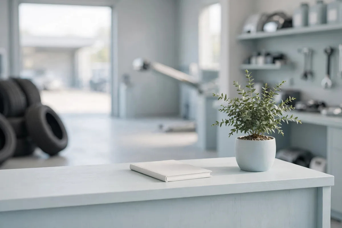 A workshop counter
