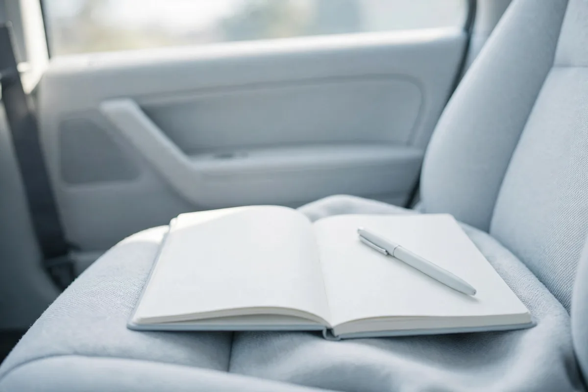 A notebook and pen