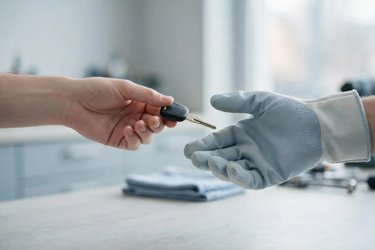 Handing over car keys